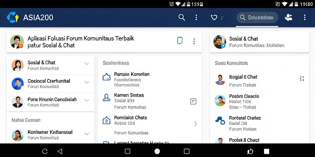 Antarmuka pengguna ASIA200 yang mudah digunakan untuk forum komunitas.