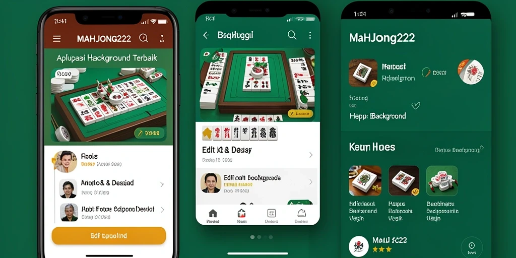 Antarmuka MAHJONG222 yang sederhana dan praktis untuk menghapus latar belakang.