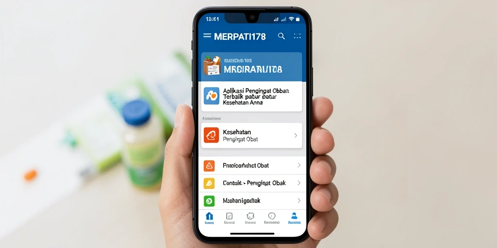 Antarmuka MERPATI178 yang intuitif dan fungsional sebagai pengingat obat.