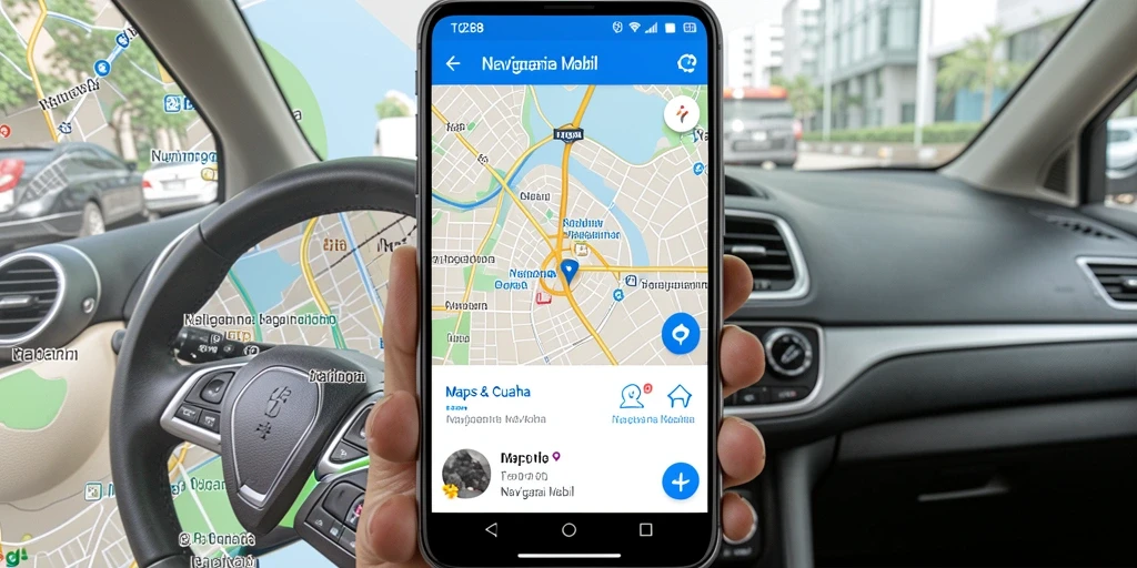 Antarmuka TO288 yang sederhana dan fungsional untuk navigasi mobil.