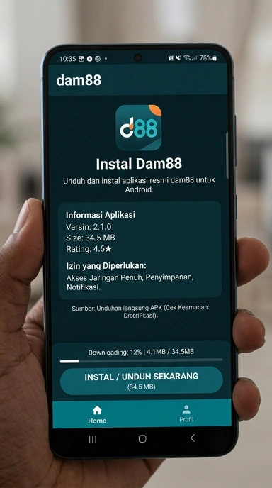 Tampilan halaman APK dam88